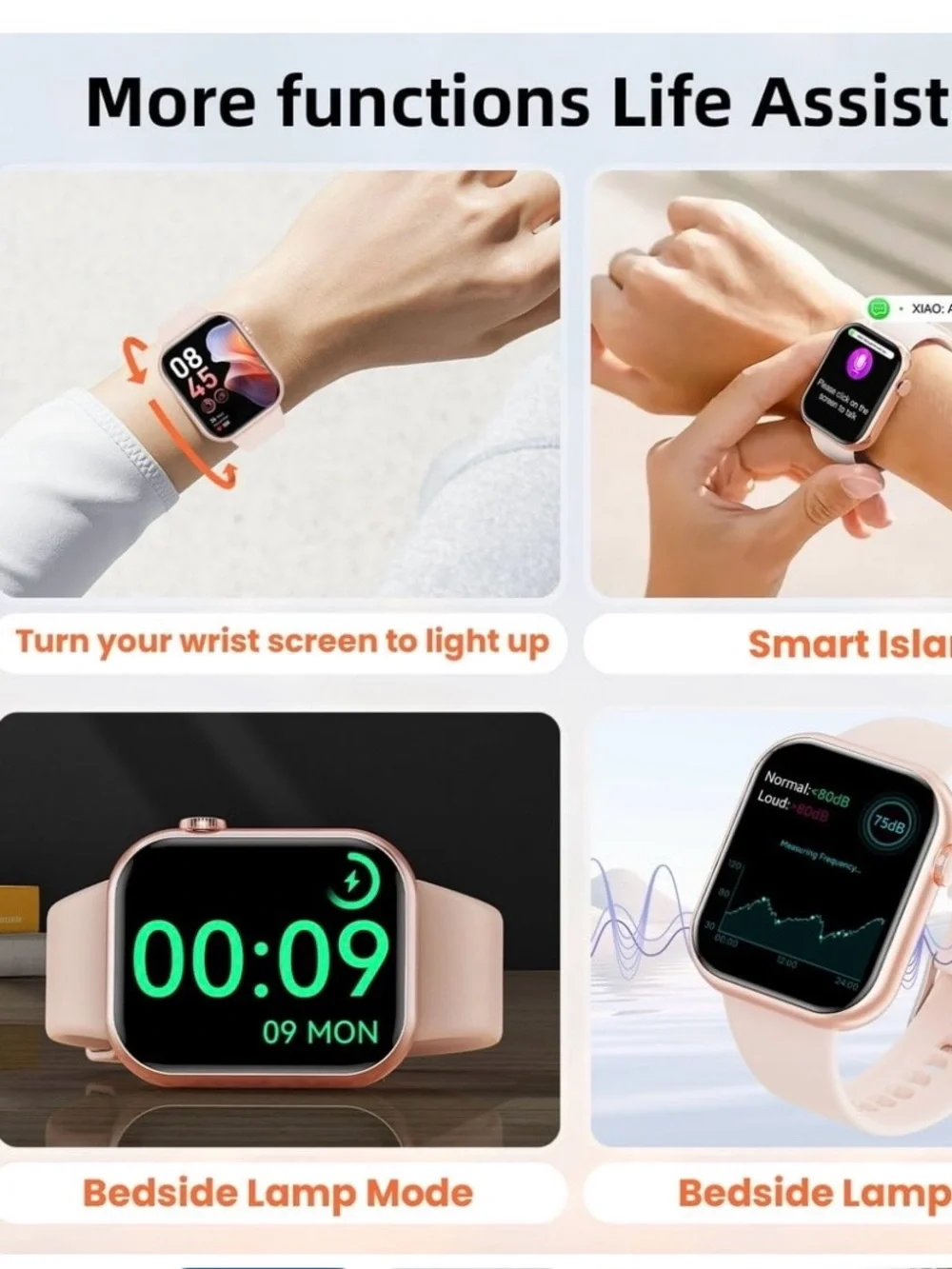 NWT STILL IN BOX- Pink Touchscreen Smartwatch - Soft Blush Silicone Band